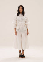 NONA Oran Tiered Poplin Dress White - Nona x WSQ x TVF Perspective
