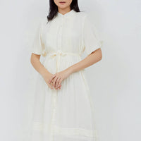NONA Lucy Dress Short Sleeve White